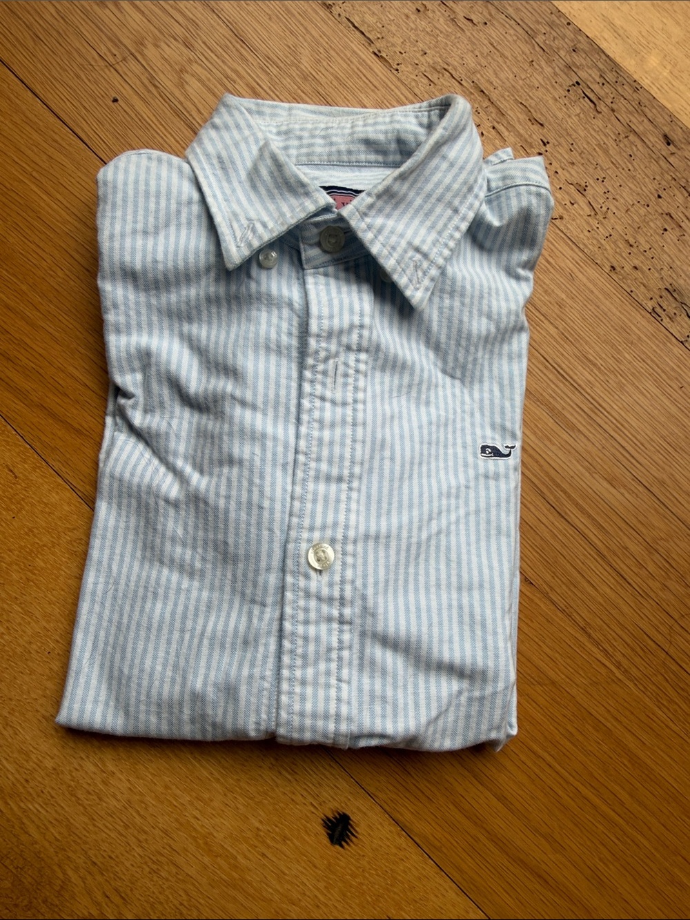 Vineyard Vines Blue and White Striped Button-Down Shirt